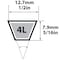 Mbl Mitsuboshi FHP General Utility V-Belt 0.5 in. W X 79 in. L For Fractional Horsepower Motors 4L790A - alternate 1